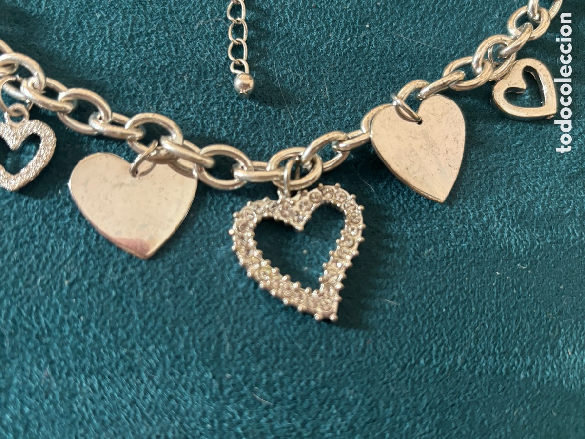 Joyeria: Gargantilla de corazones plateada - Foto 2