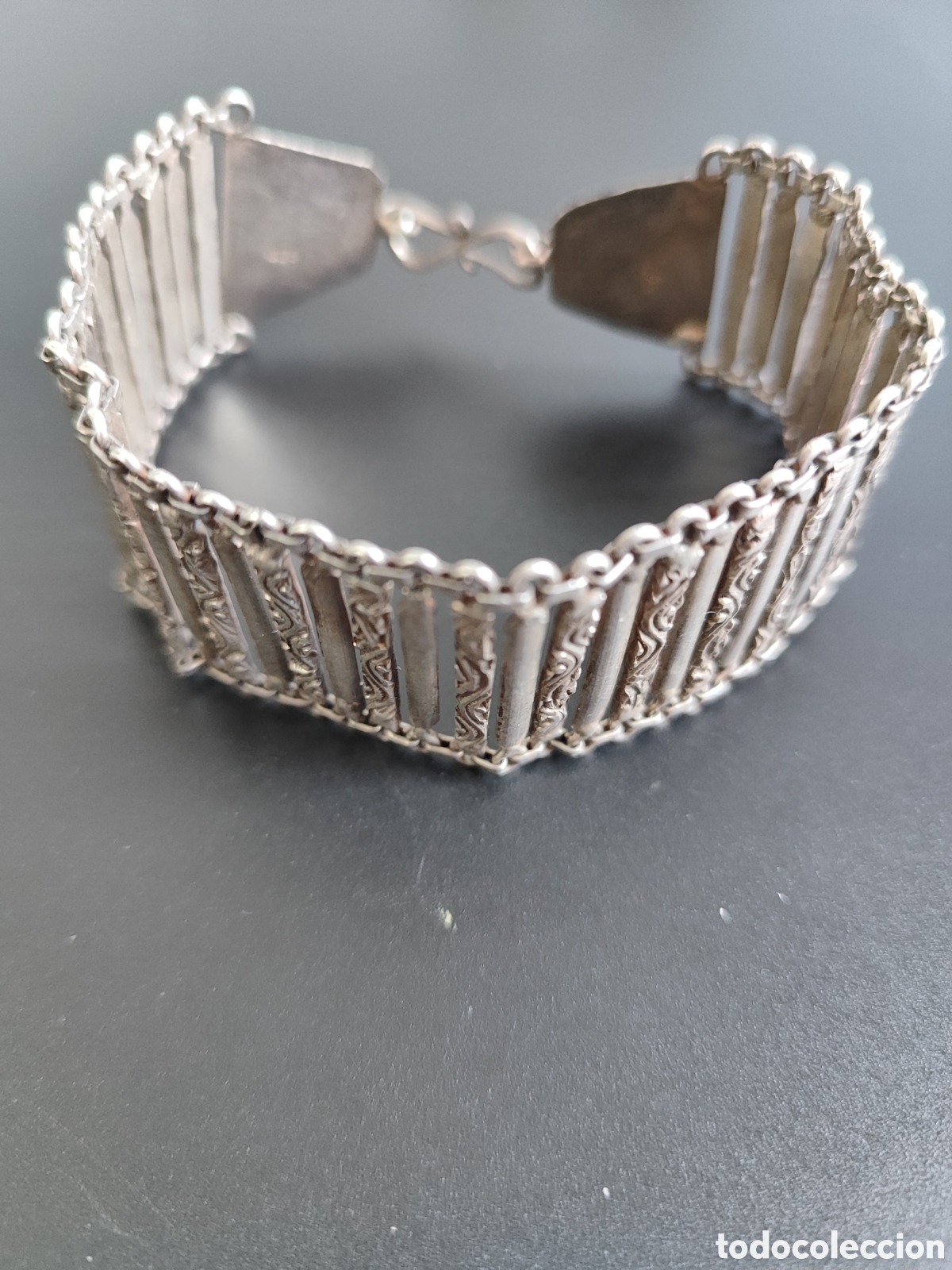 Joyeria: Pulsera antigua de plata de ley - Foto 1
