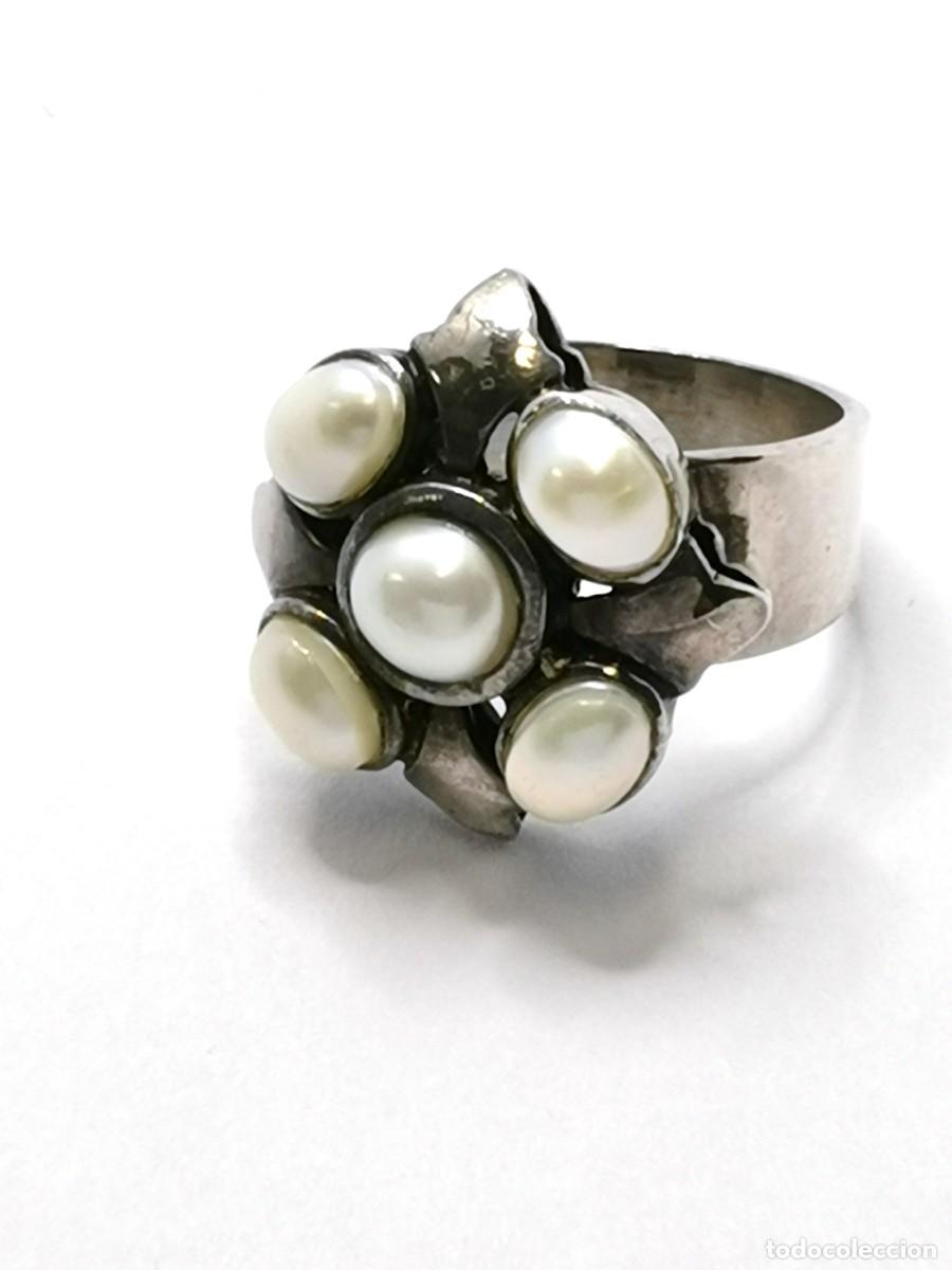 Joyeria: Anillo de Plata 925 con Perlas - 14 gr. - Foto 1