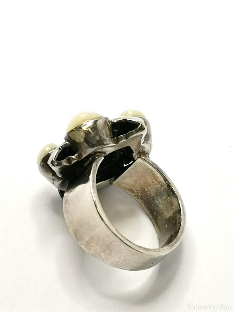 Joyeria: Anillo de Plata 925 con Perlas - 14 gr. - Foto 3