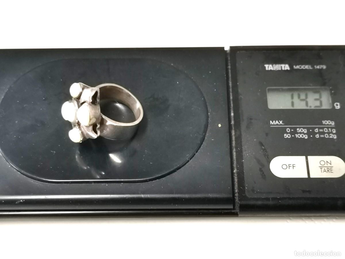 Joyeria: Anillo de Plata 925 con Perlas - 14 gr. - Foto 6