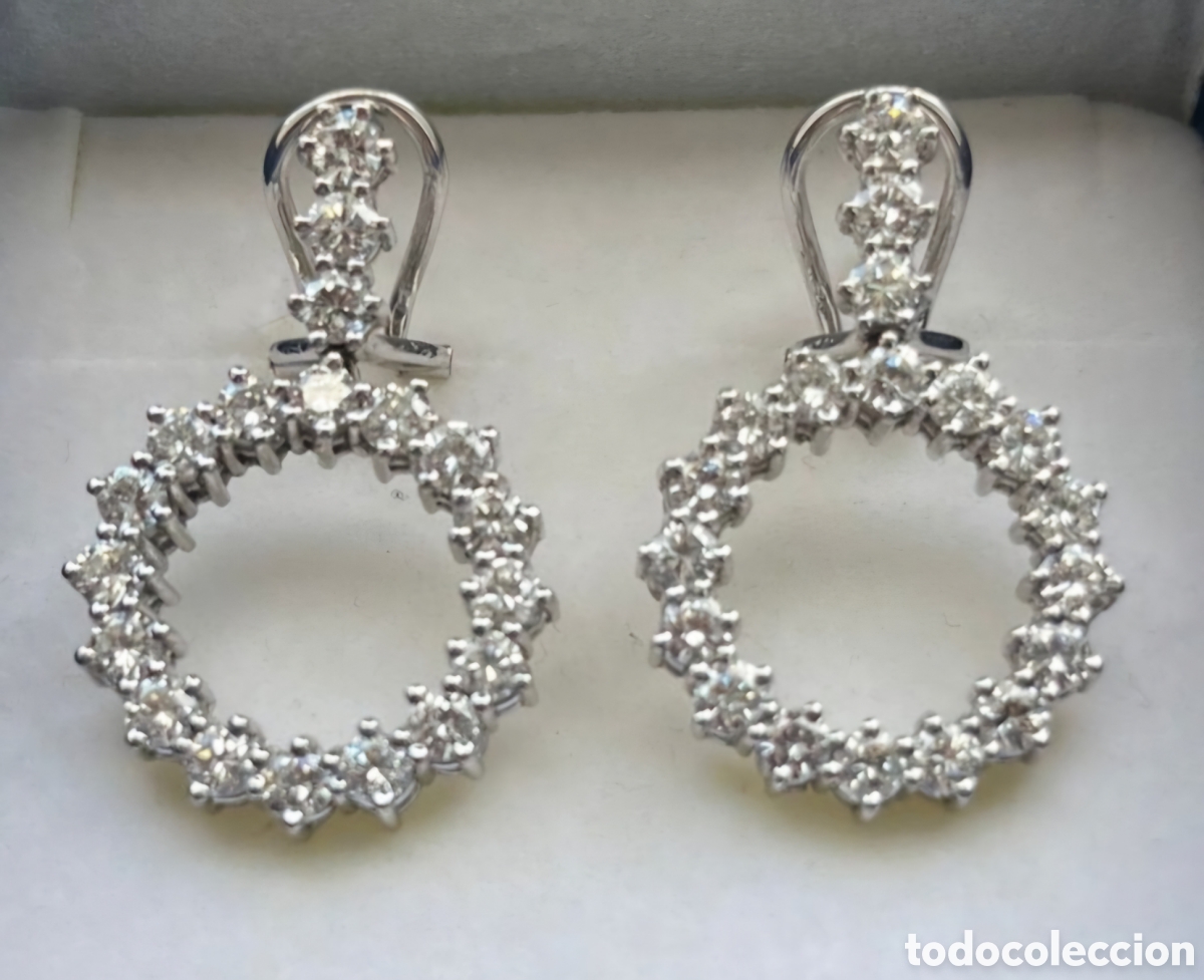 Joyeria: Pendientes oro blanco y diamantes - Foto 2