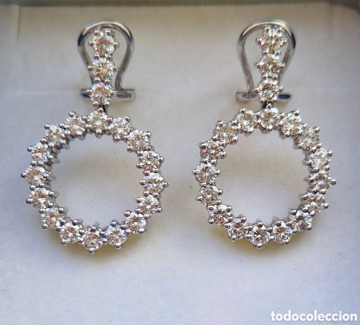 Joyeria: Pendientes oro blanco y diamantes - Foto 1