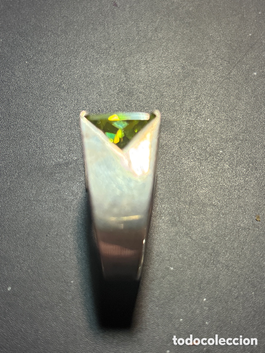 Joyeria: Anillo de plata de ley con piedra verde - Foto 4