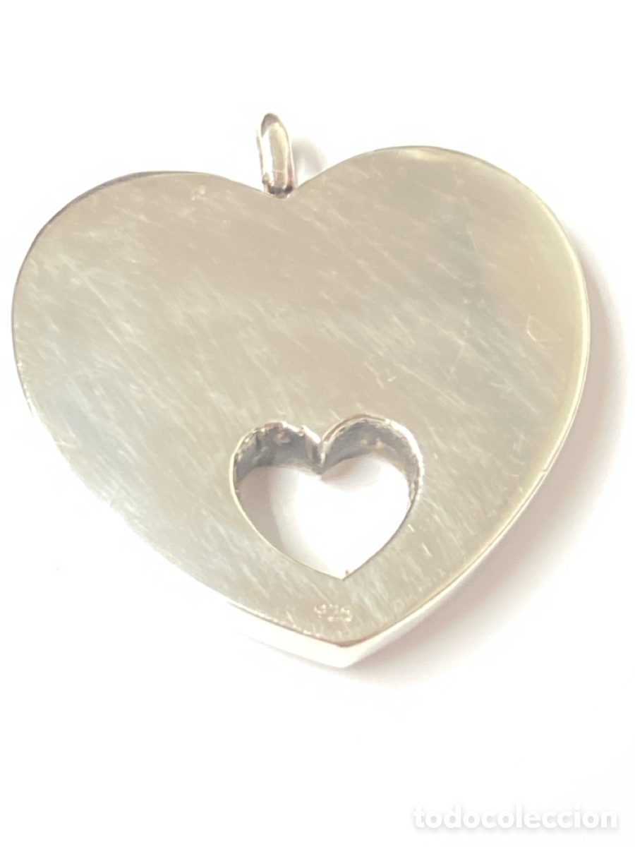Joyeria: Colgante de plata en forma de coraz&oacute;n /C325 - Foto 2