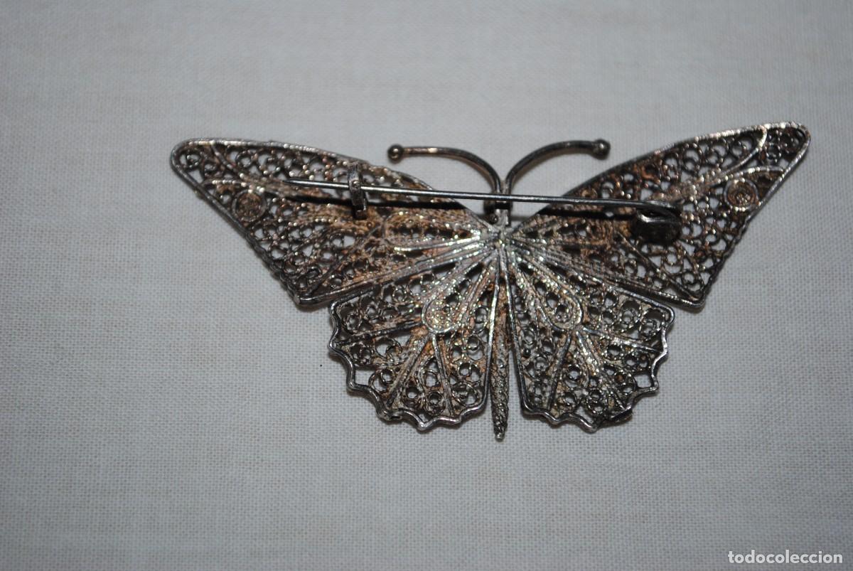 Joyeria: BROCHE EN FORMA DE MARIPOSA DE PLATA . - Foto 2