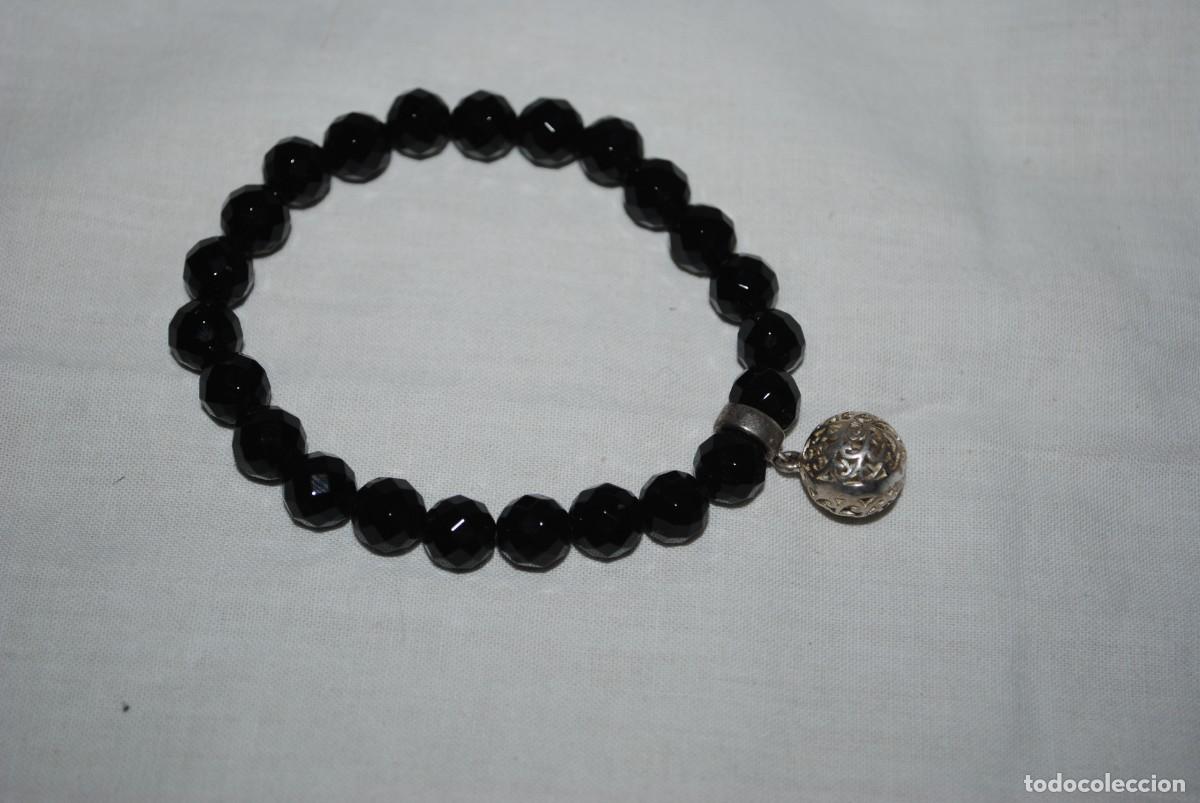 Joyeria: PULSERA EXTENSIBLE DE AZABACHE Y PLATA . - Foto 1