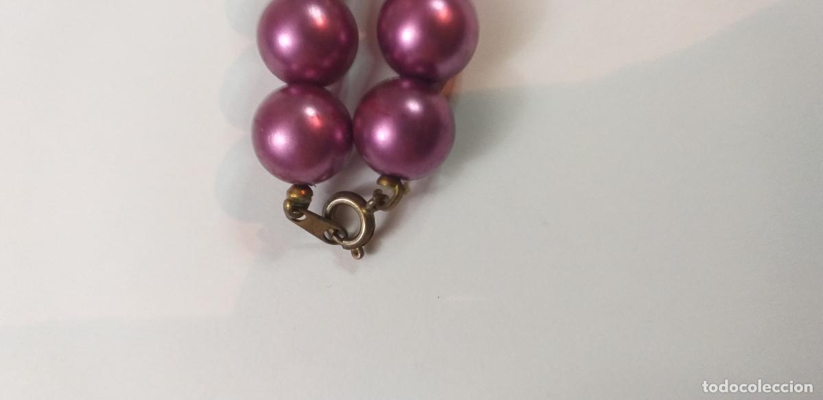 Joyeria: Collar. Bolas moradas y plateadas. - Foto 7