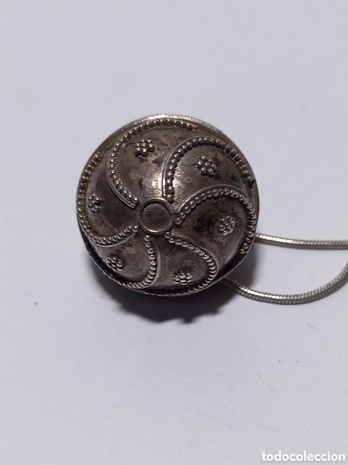 Joyeria: ANTIGUO CASCABEL EN PLATA CON CORD&Oacute;N. EXCELENTE SONIDO. - Foto 5