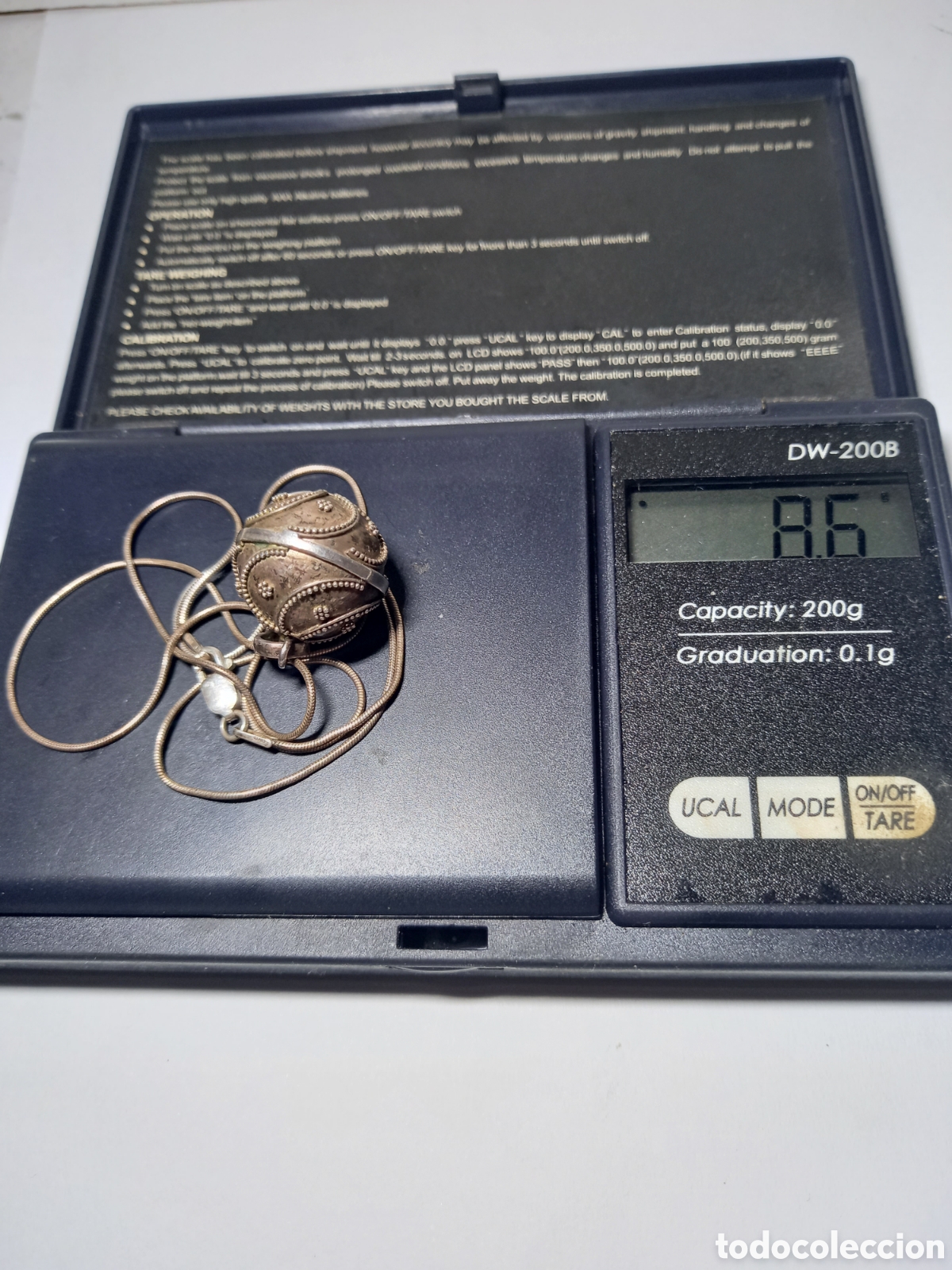 Joyeria: ANTIGUO CASCABEL EN PLATA CON CORD&Oacute;N. EXCELENTE SONIDO. - Foto 7