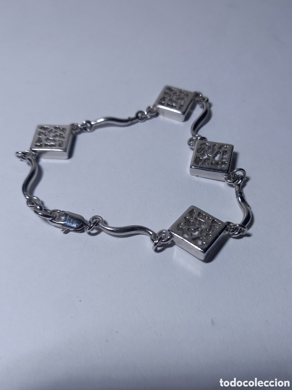 Joyeria: PULSERA DE PLATA CON MOTIVOS GEOM&Eacute;TRICOS. - Foto 1