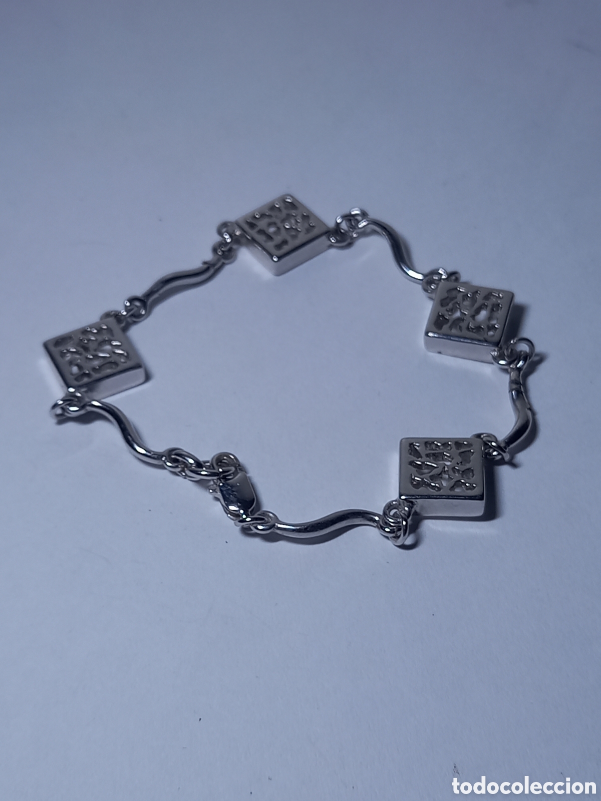 Joyeria: PULSERA DE PLATA CON MOTIVOS GEOM&Eacute;TRICOS. - Foto 2