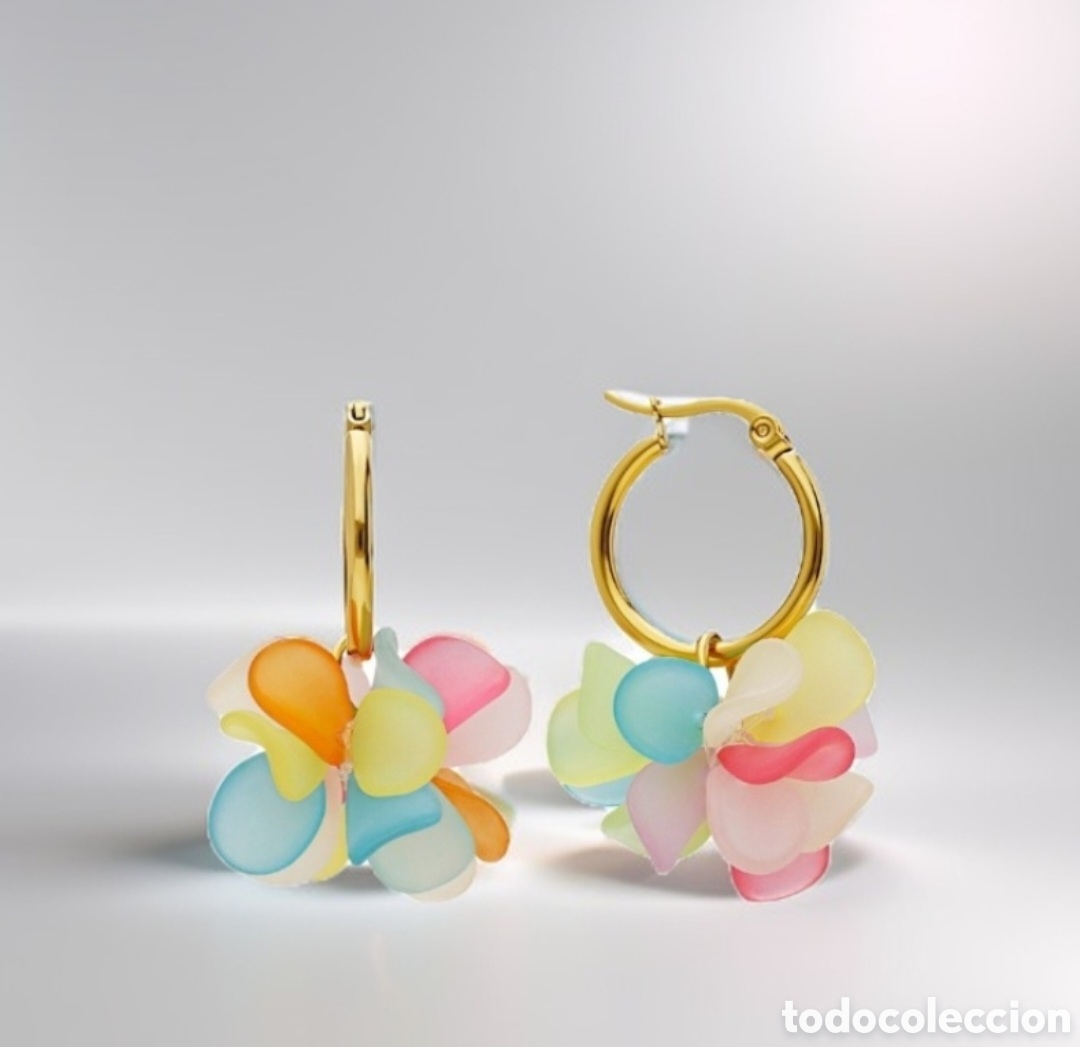 Joyeria: Pendientes aro p&eacute;talos - Foto 1
