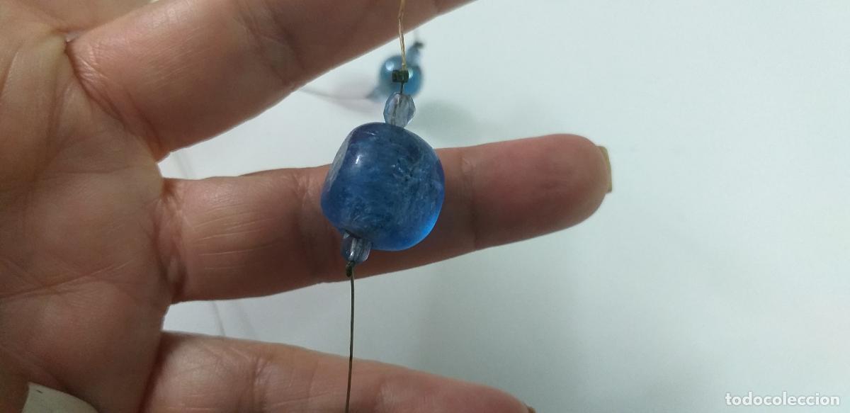 Joyeria: COLLAR. PLATEADO Y BOLAS EN AZUL. LARGO 40 CM. - Foto 5