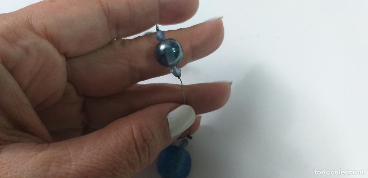 Joyeria: COLLAR. PLATEADO Y BOLAS EN AZUL. LARGO 40 CM. - Foto 7