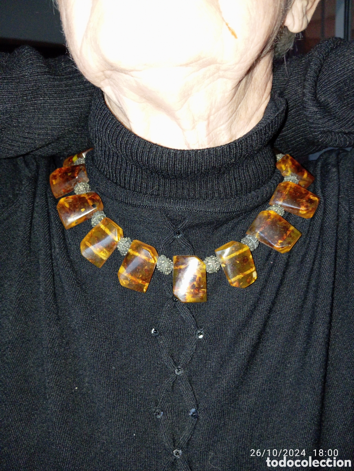 Joyeria: Collar ambar con filigrana - Foto 2