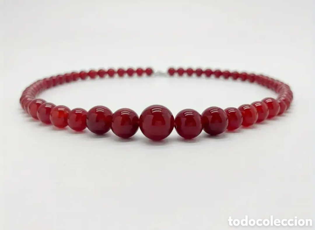 Joyeria: COLLAR DE JADE ROJO NATURAL - Foto 4