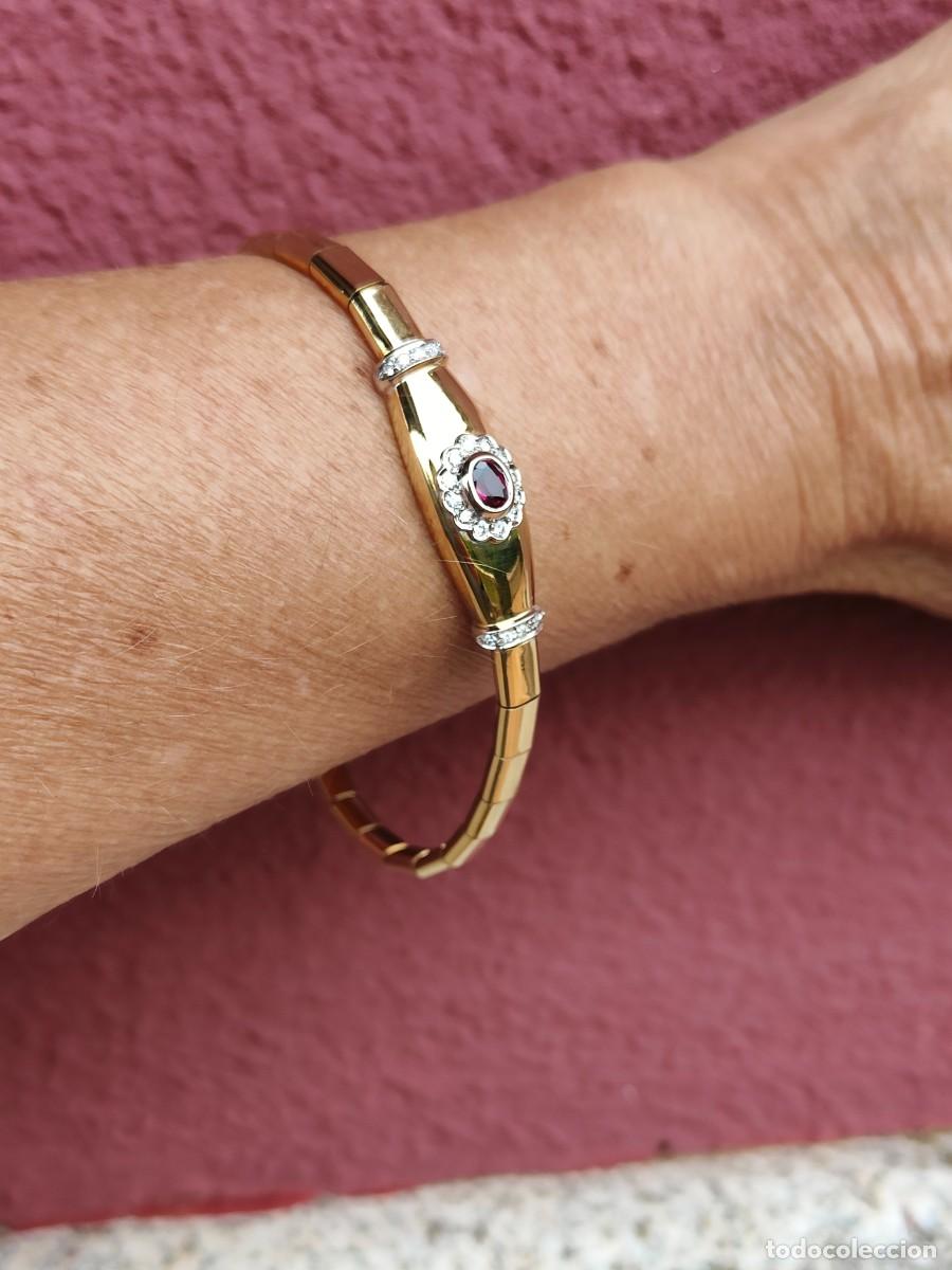 Joyeria: PULSERA ORO 18K RUB&Iacute; Y BRILLANTES - Foto 5