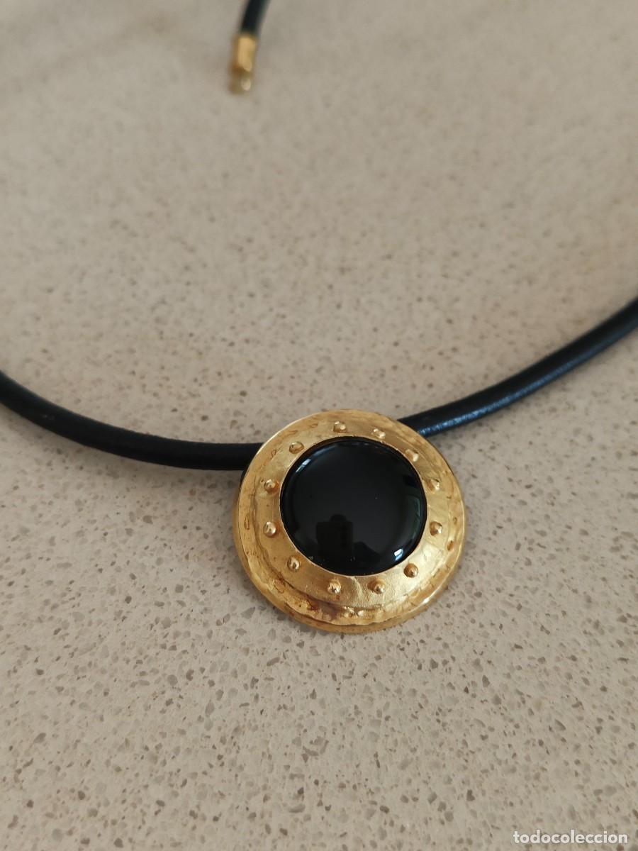 Joyeria: GARGANTILLA BOTON TRIBAL EN ORO DE 18K Y &Oacute;NIX - Foto 1
