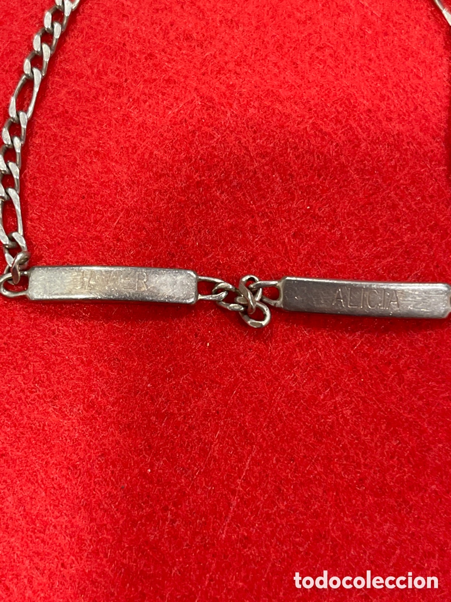 Joyeria: Pulsera en plata de ley contrastada, tipo no me olvides. - Foto 2