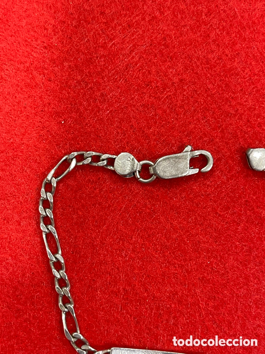 Joyeria: Pulsera en plata de ley contrastada, tipo no me olvides. - Foto 4