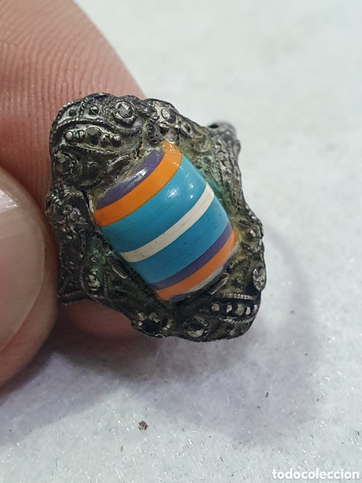 Joyeria: Anillo plata de ley con marcasitas. (L8) - Foto 1