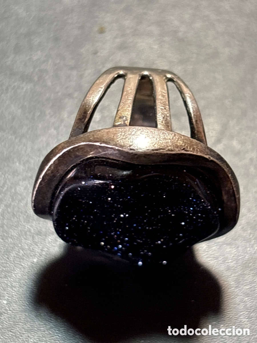 Joyeria: Anillo de plata de ley. Con piedra negra. - Foto 5
