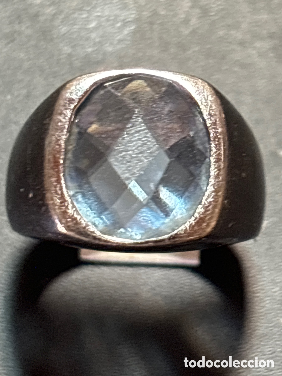 Joyeria: Anillo de plata de ley. Con piedra azul. - Foto 3