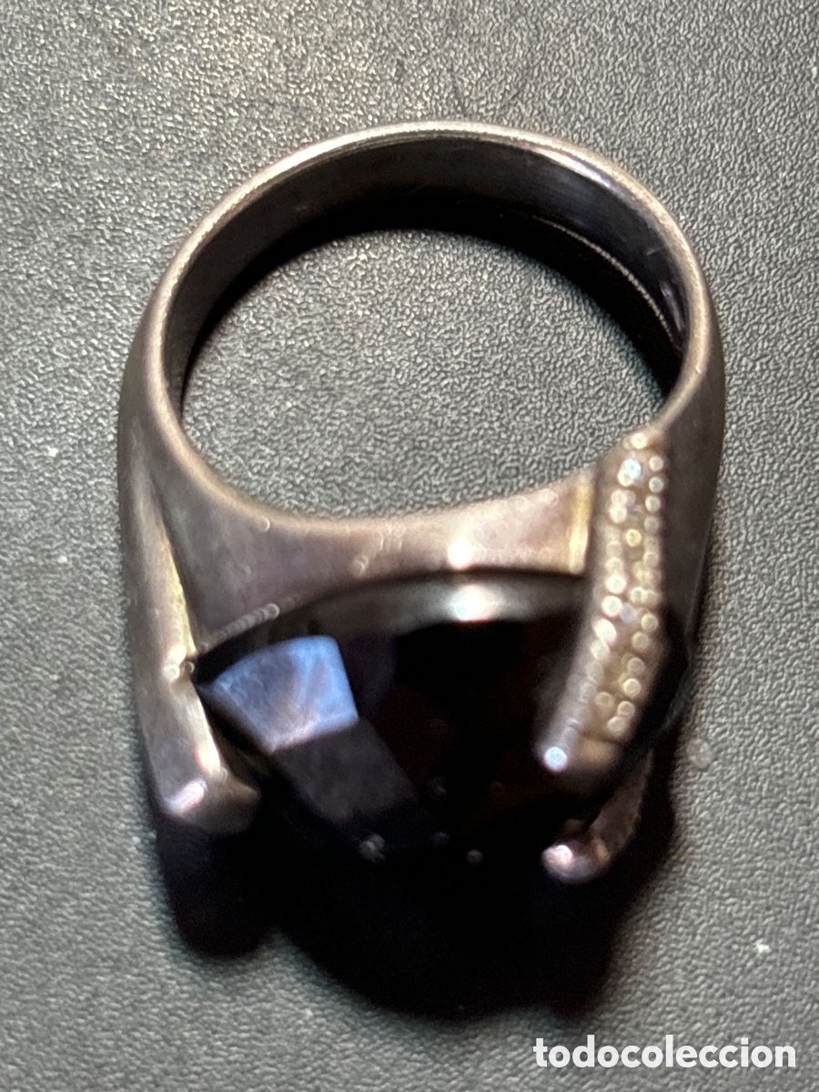 Joyeria: Anillo de plata de ley. Con piedra negra. - Foto 3