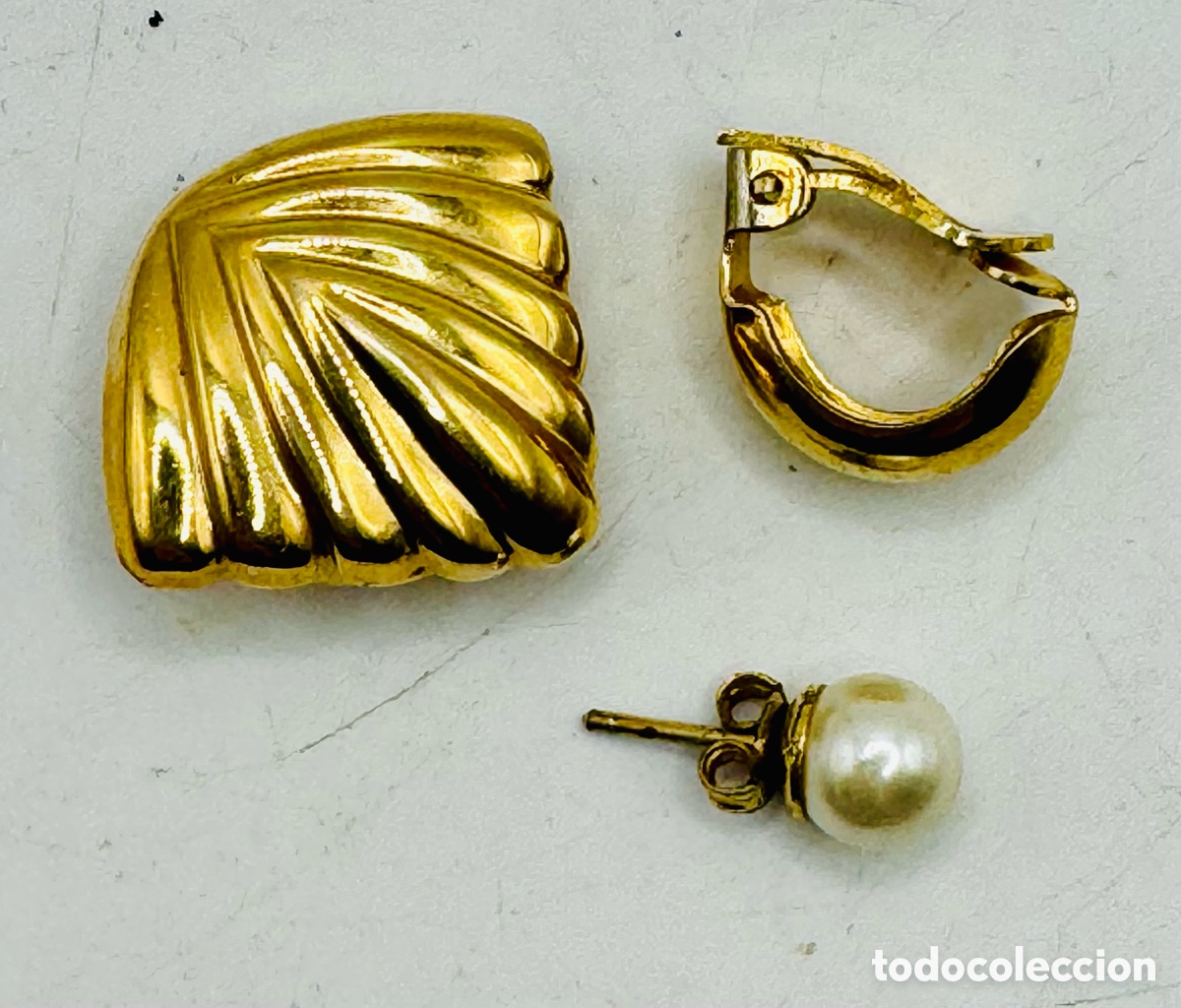 Joyeria: Antiguos Pendientes Dorados - Foto 2