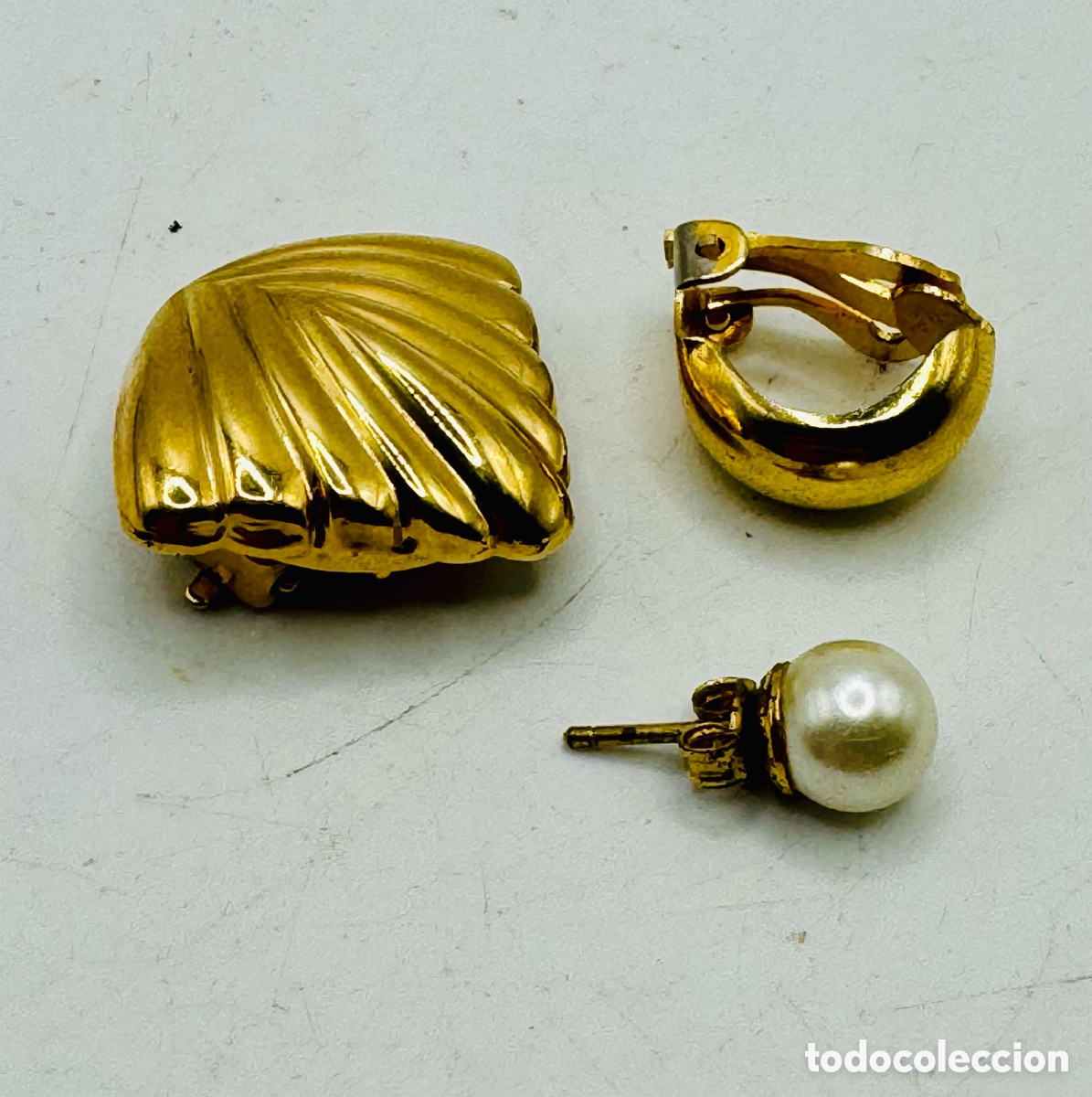 Joyeria: Antiguos Pendientes Dorados - Foto 4