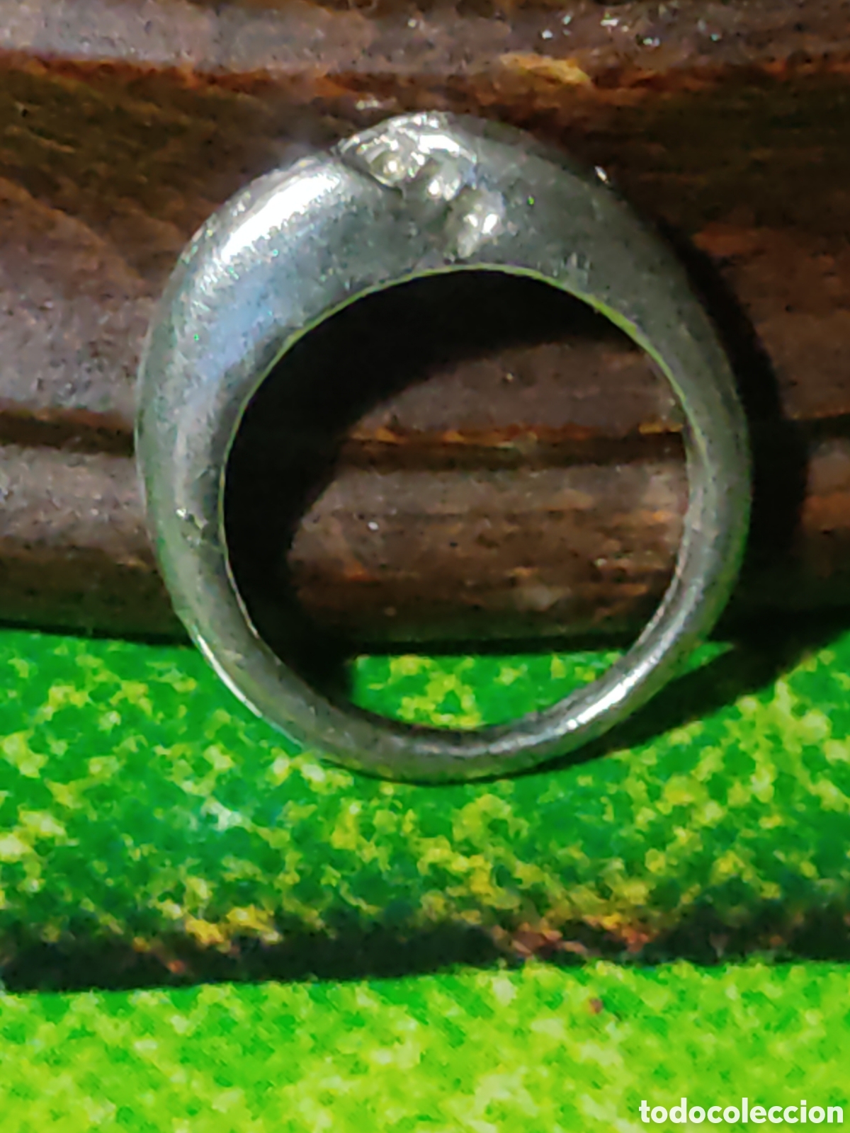 Joyeria: Anillo de metal plateado.Vintage. - Foto 5