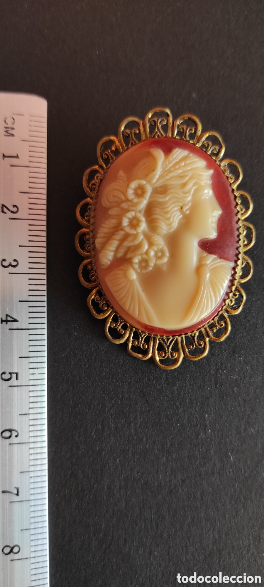 Joyeria: CAMAFEO VINTAGE DAMA PERFIL. BROCHE. - Foto 1