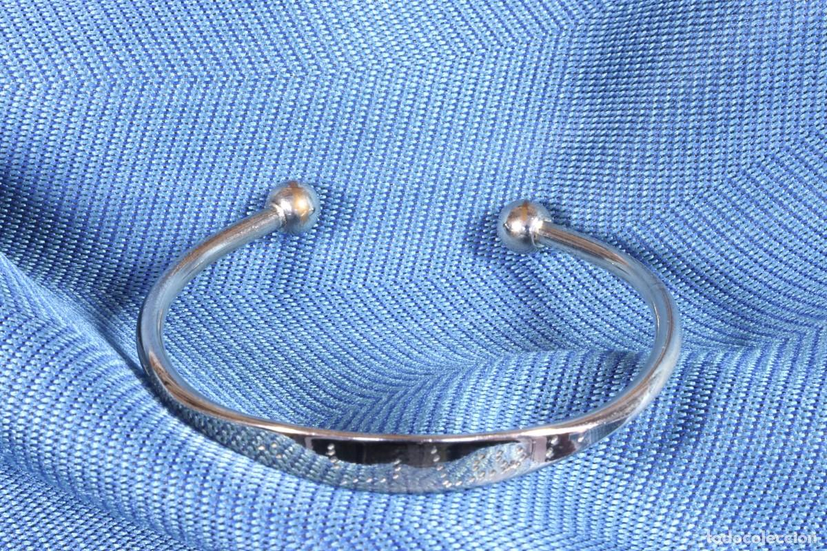 Joyeria: Pulsera de plata. Abierta con bolas. Silver bracelet. Open with beads. - Foto 1
