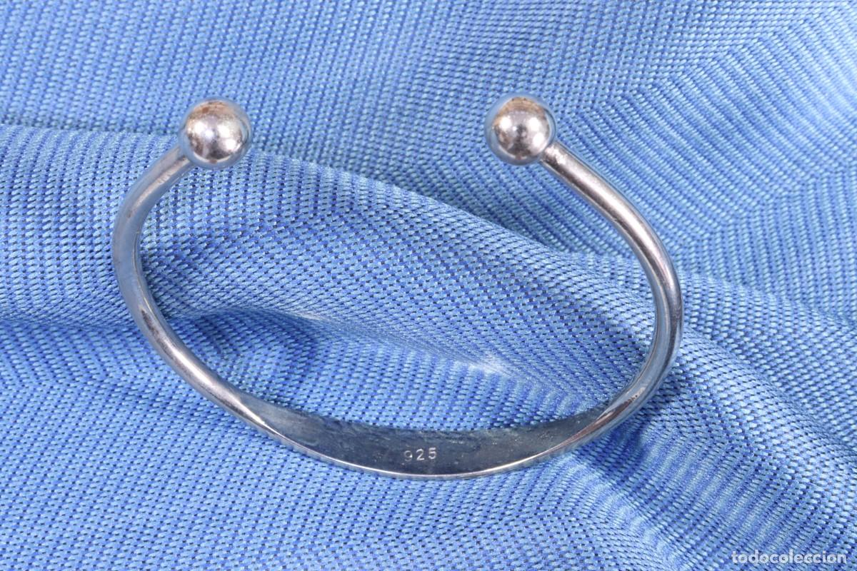 Joyeria: Pulsera de plata. Abierta con bolas. Silver bracelet. Open with beads. - Foto 4