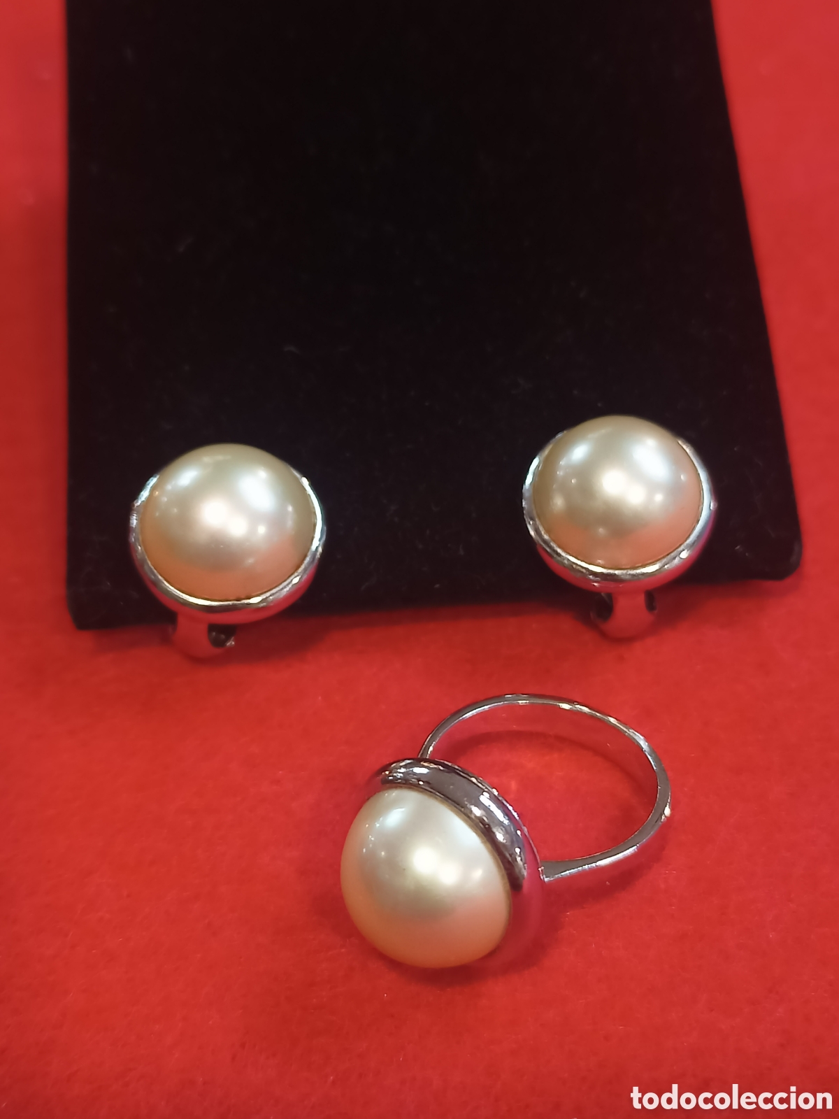 Joyeria: Conjunto de anillo y pendientes vintage. REF-5773 - Foto 1