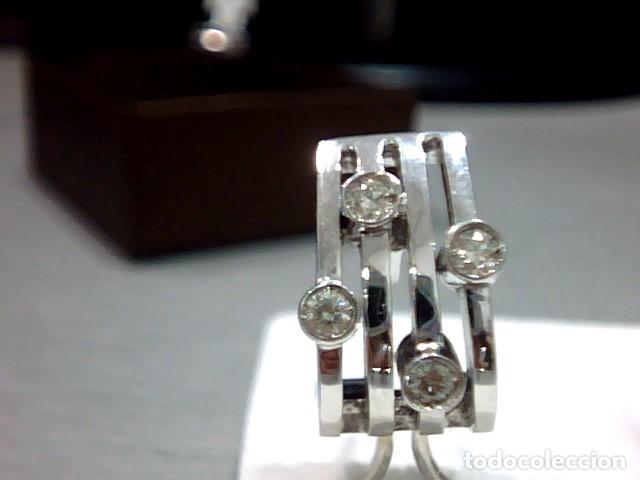 Joyeria: pendientes oro blanco 18 kts y diamantes - Foto 6