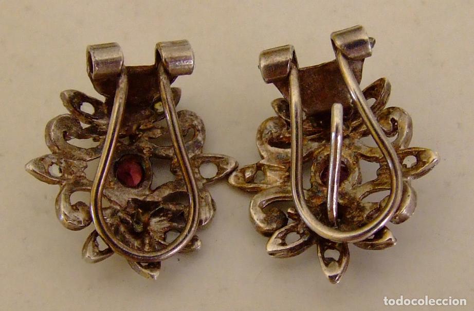 Joyeria: ANTIGUOS PENDIENTES DE PLATA Y PEQUE&Ntilde;OS BRILLANTES - Foto 2