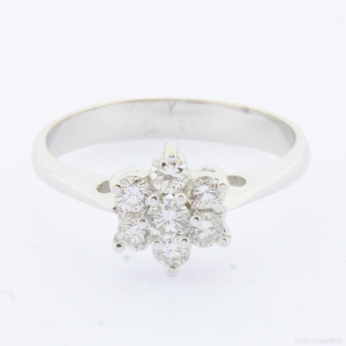 Joyeria: Anillo roseta oro blanco con diamantes - Foto 1