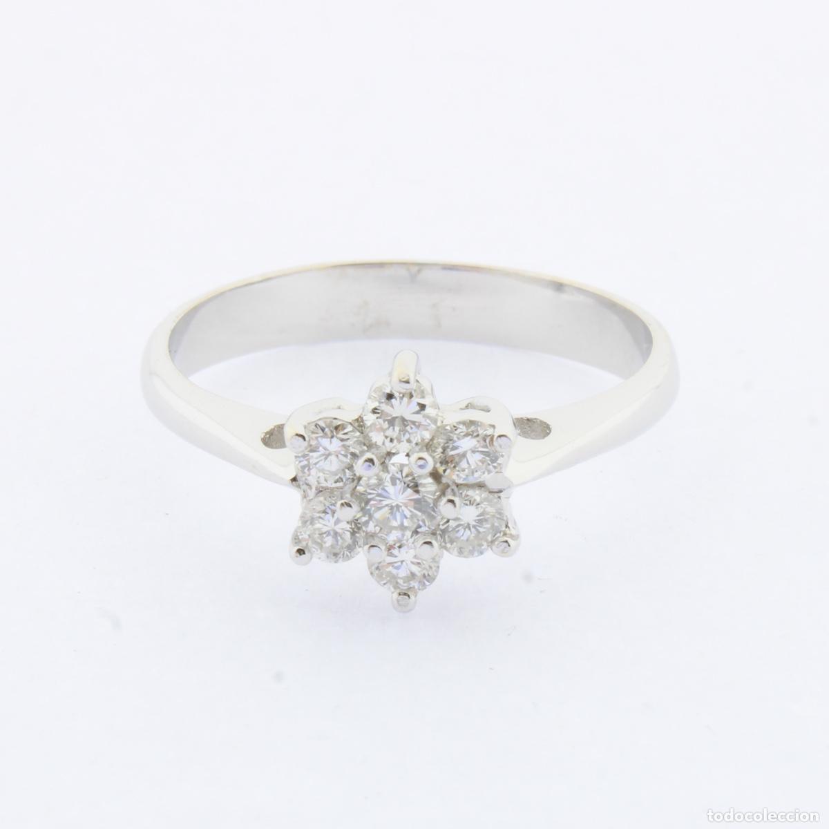 Joyeria: Anillo roseta oro blanco con diamantes - Foto 2