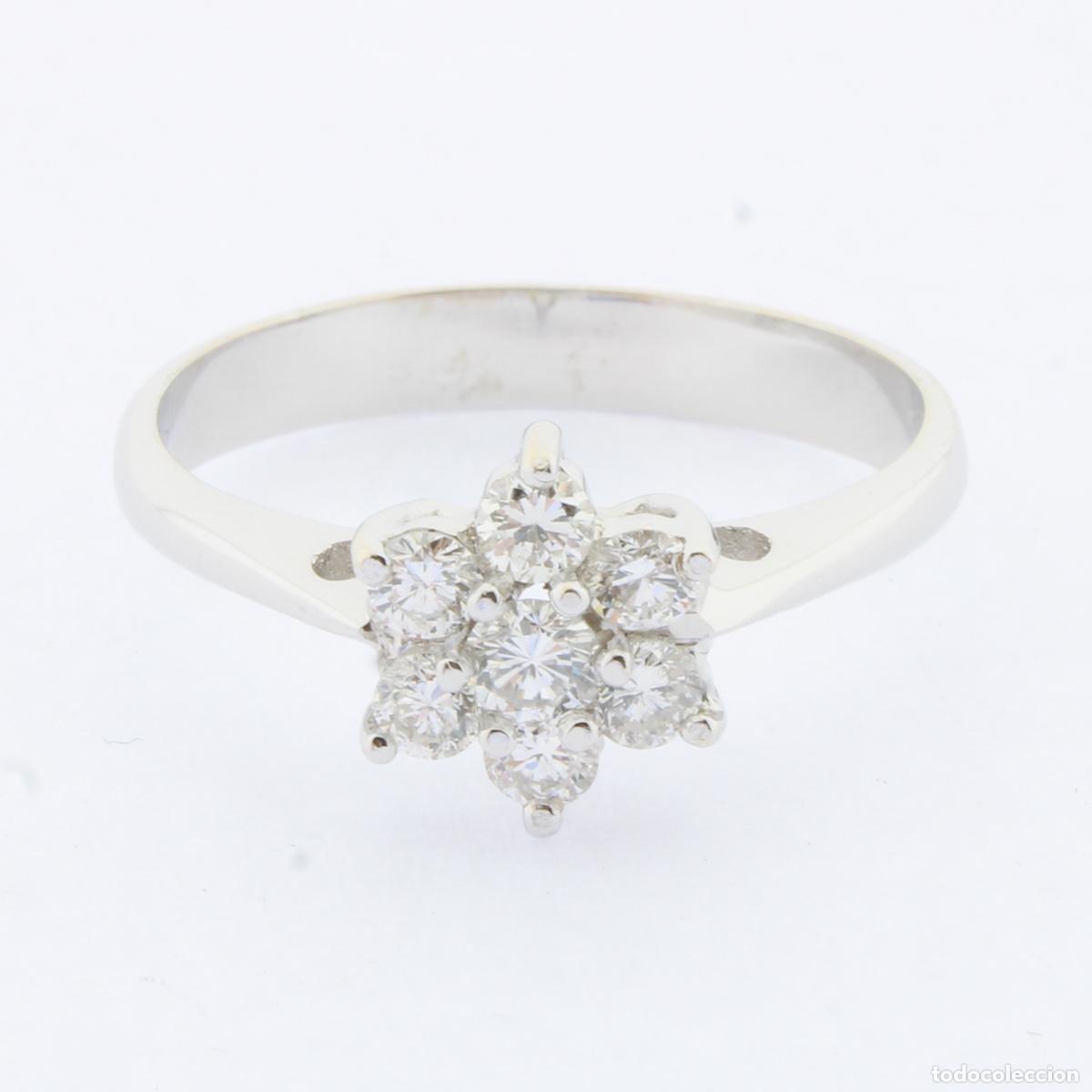 Joyeria: Anillo roseta oro blanco con diamantes - Foto 6