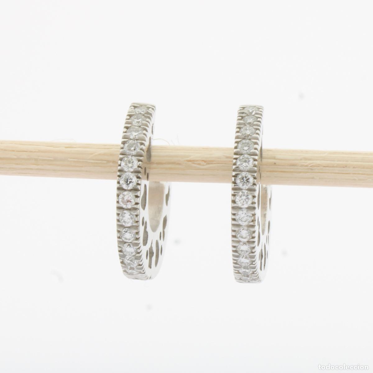 Joyeria: Pendientes oro blanco con brillantes - Foto 2