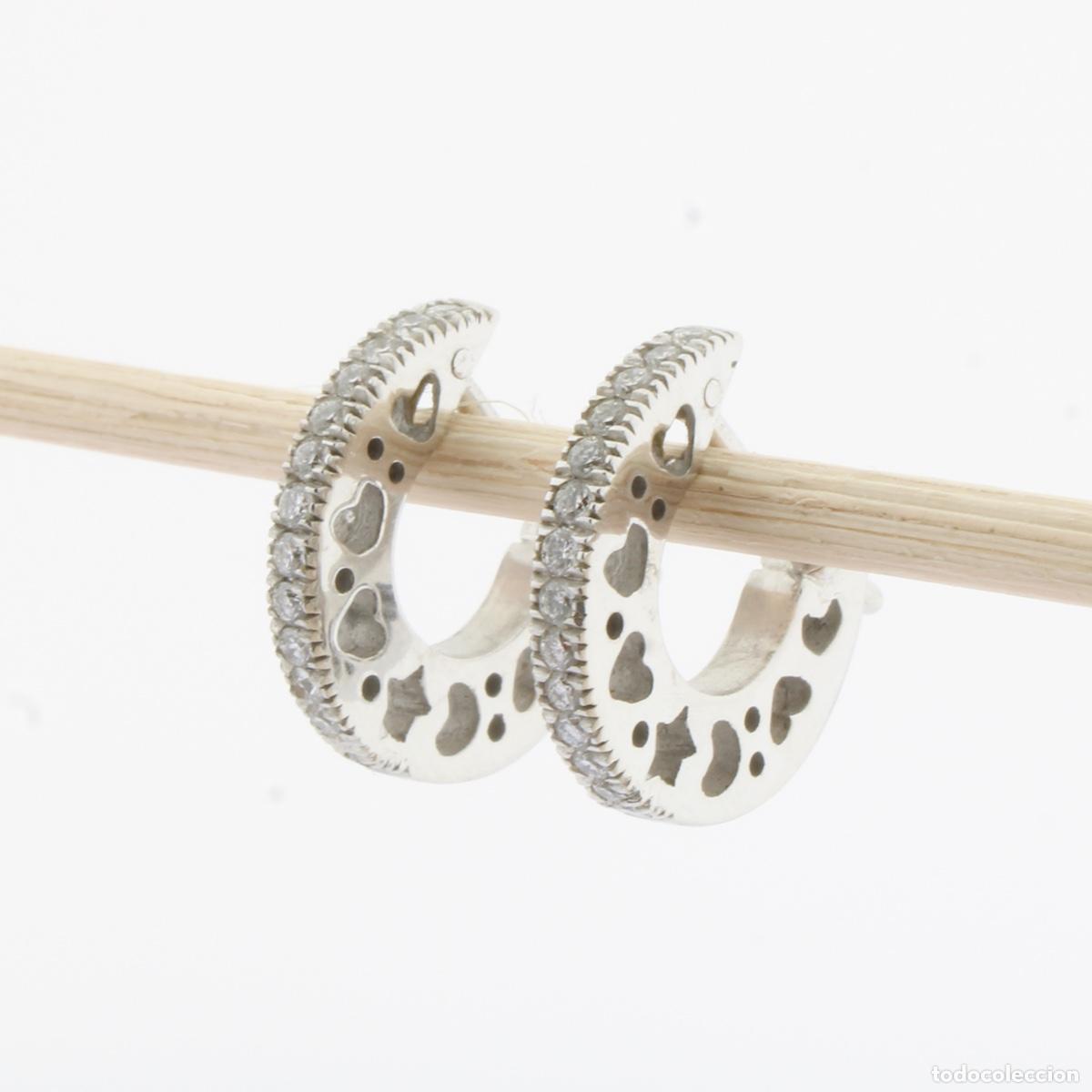 Joyeria: Pendientes oro blanco con brillantes - Foto 3