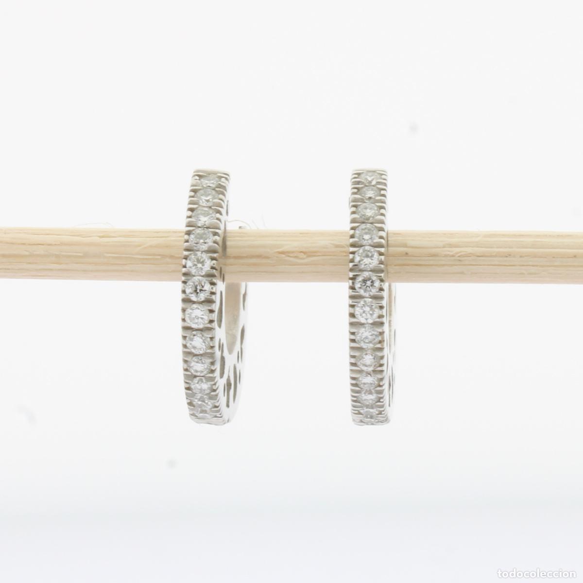 Joyeria: Pendientes oro blanco con brillantes - Foto 4