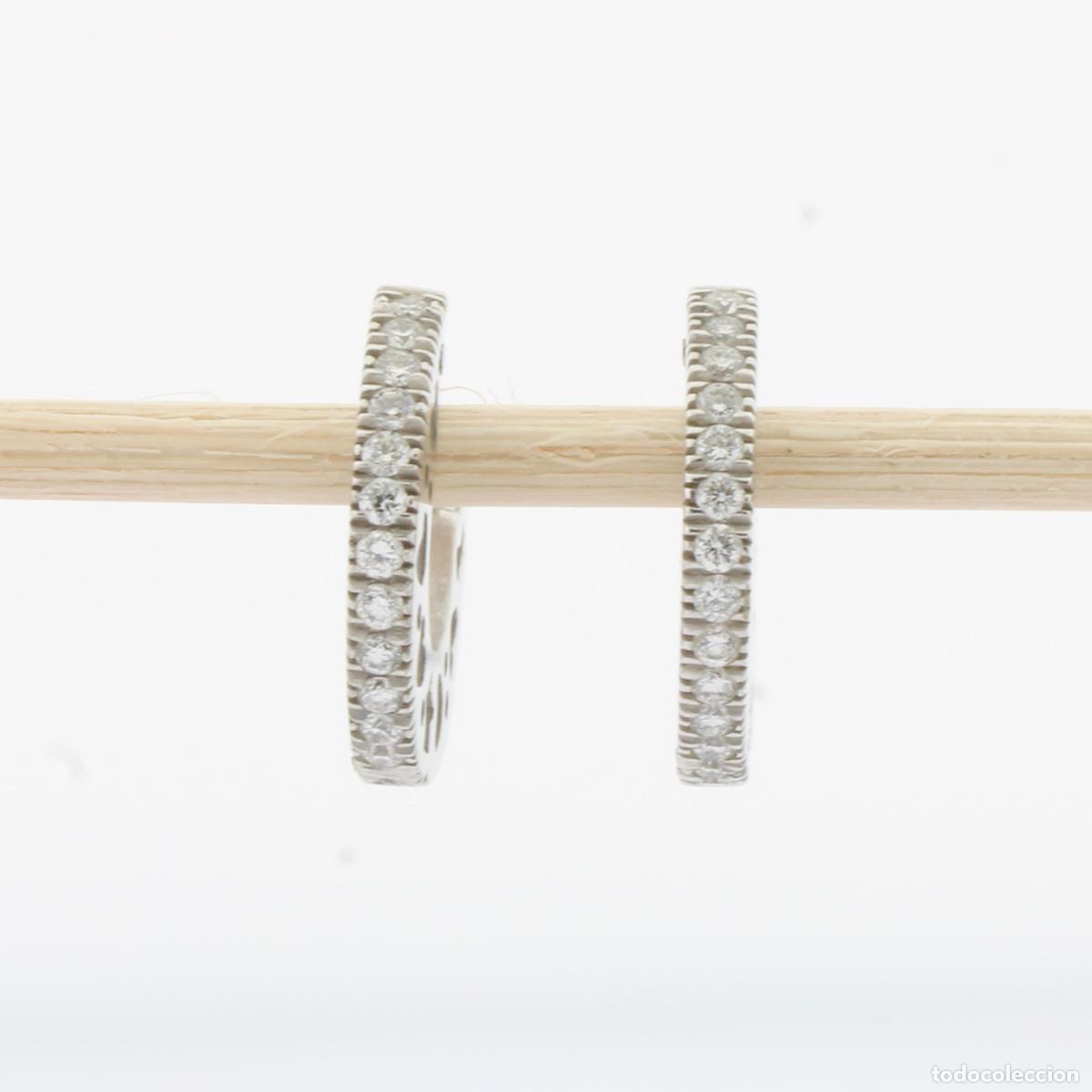 Joyeria: Pendientes oro blanco con brillantes - Foto 5