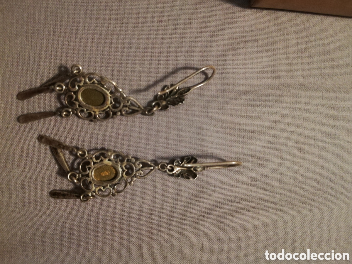Joyeria: PENDIENTES LARGOS DE PLATA VINTAGE. ART DECO - Foto 3