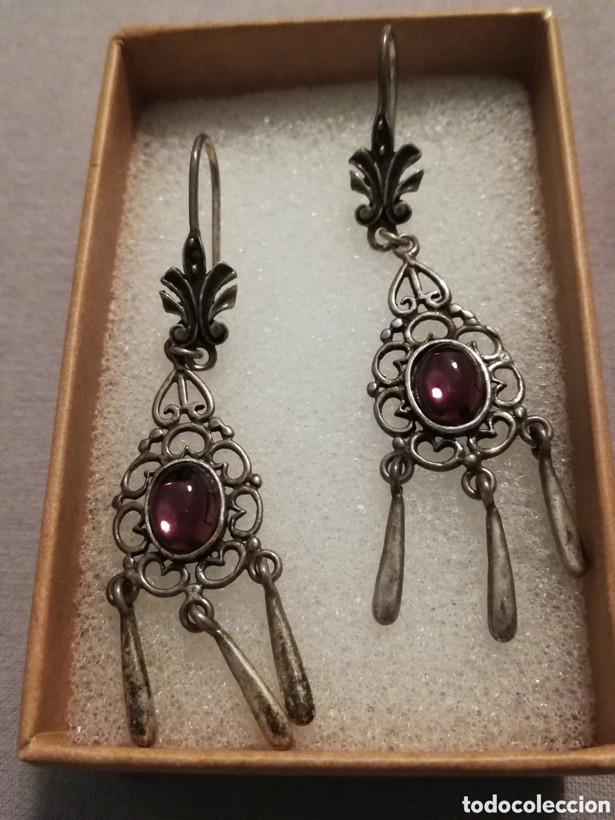 Joyeria: PENDIENTES LARGOS DE PLATA VINTAGE. ART DECO - Foto 4