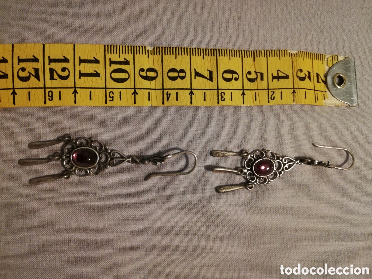 Joyeria: PENDIENTES LARGOS DE PLATA VINTAGE. ART DECO - Foto 5