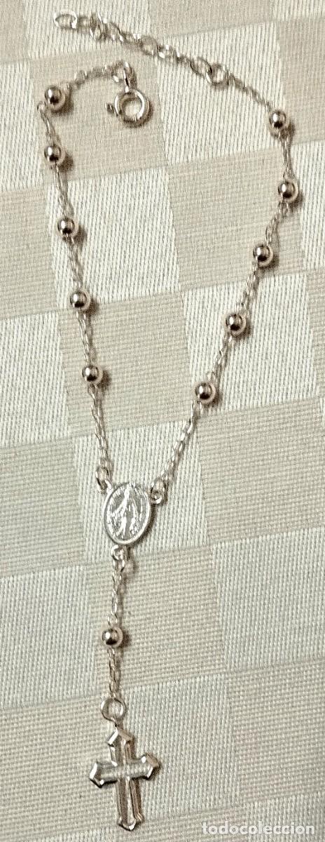 Joyeria: Pulsera rosario, Plata Ley, 21cm - Foto 2