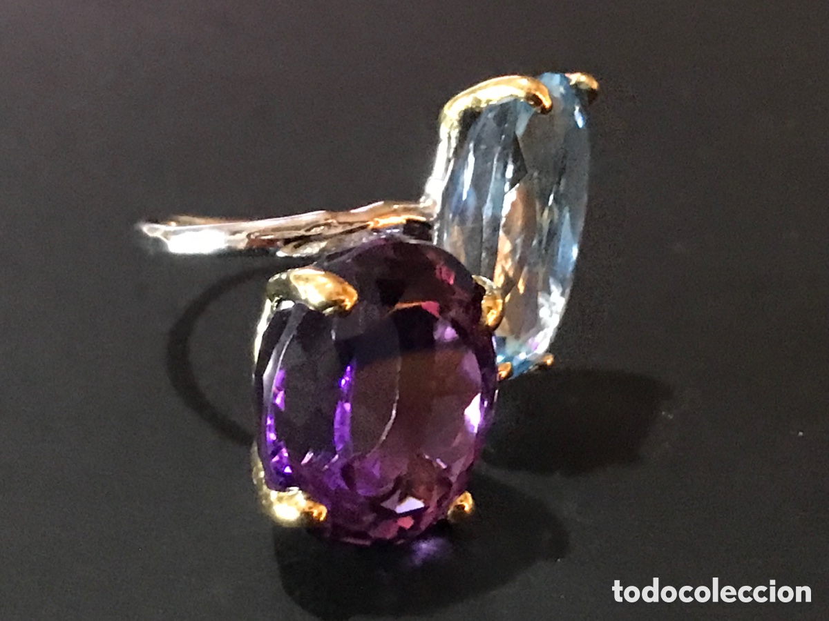 Joyeria: Anillo gemas topacio y amatista - Foto 11